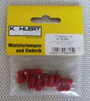 10 Mini-Stecker Ø 2,6 mm mit Querloch (rot) -neu mit OVP- Hessen - Idstein Vorschau