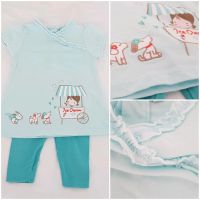 74 80 Set Baby Baumwolle Shirt Leggins Blau Mädchen Nordrhein-Westfalen - Neuss Vorschau