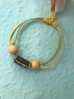 BOHO IBIZA Kinder Armband yellow green mit Holzperlen Niedersachsen - Seevetal Vorschau