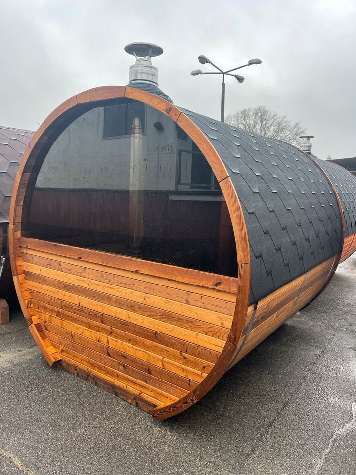 Sauna Fasssauna 250cm mit Panoramascheibe in Wandlitz