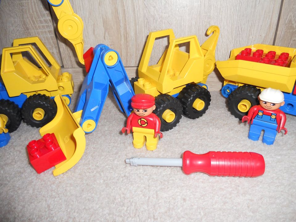 LEGO Duplo Toolo 2910 2920 2930 Kran Bagger Fahrzeug Set komplett in Herne