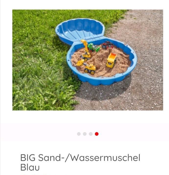 BIG Sandmuschel Sandkasten Planschbecken 2 tlg. Wassermuschel in Lichtenau