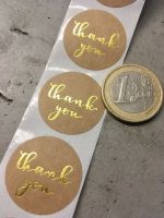 30 Sticker/Aufkleber „thank you“, braun, Gastgeschenk, Hochzeit Nordrhein-Westfalen - Warburg Vorschau