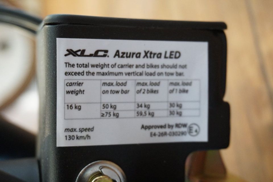 Azura Heckträger XLC Easy LED E-Bike bis 60kg Fahrradträger in Gelenau