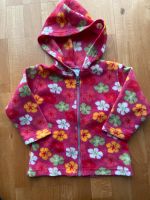 Dünne Fleecejacke pink mit großen Blumen Größe 86 Hessen - Großkrotzenburg Vorschau