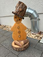 Fröhliche Schneemann Figur aus Holz 45 cm drinnen draußen Bayern - Augsburg Vorschau