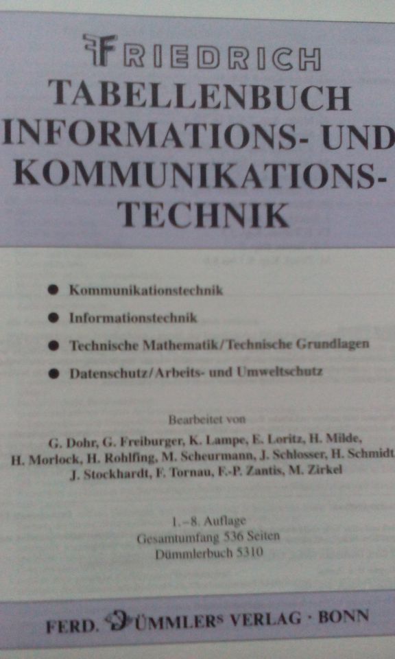 Friedrich Tabellenbuch Informationstechnik Kommunikationstechnik in Berlin