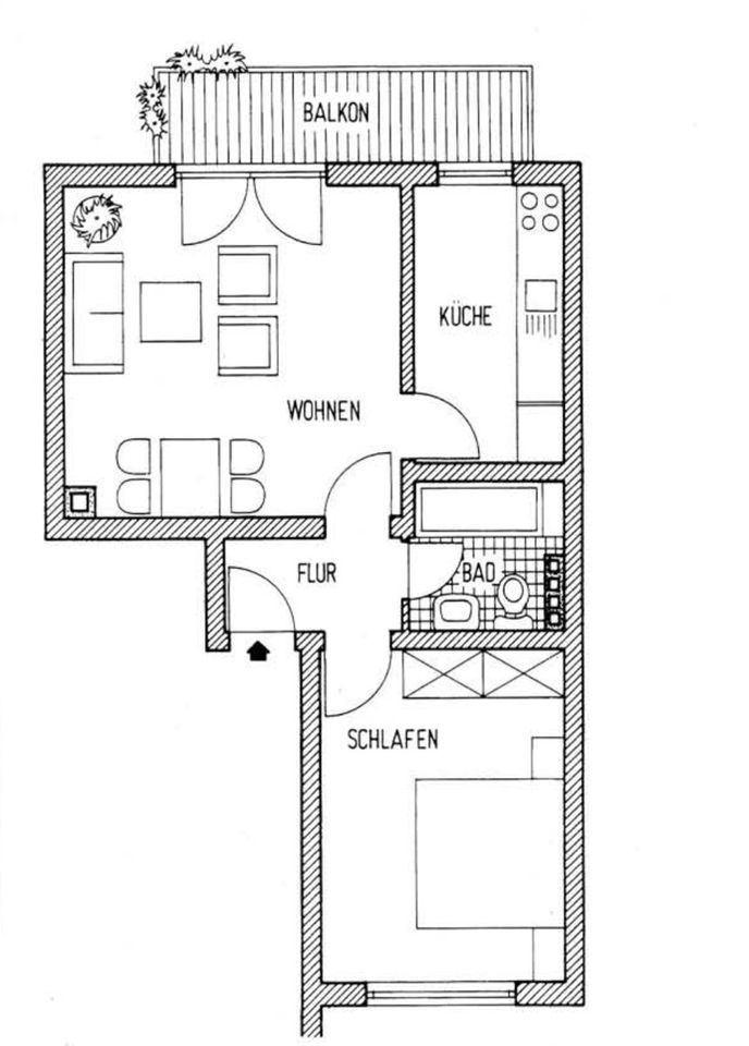 Wohnkomfort neu definiert: Sanierte 2-Zimmer-Hochparterre-Wohnung mit Balkon in Willich-Schiefbahn! in Willich