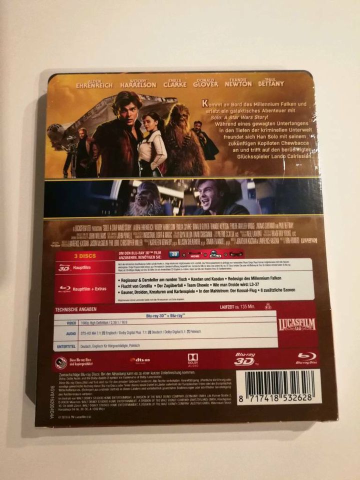 Star Wars 4x Blu-ray Steelbook 3D Macht, Rogue, Solo, Jedi in Kerken