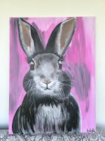 Acrylbild selbstgemalt auf Leinwand 60x80cm Hase Bunny Bayern - Schaufling Vorschau