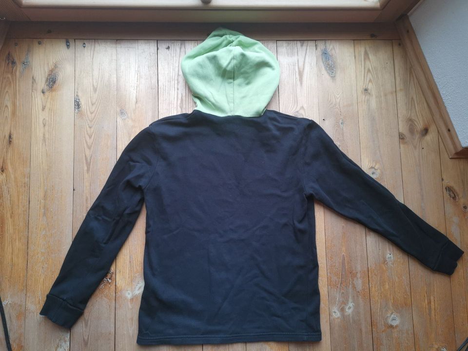 Hoodie H&M Größe 158/164 in schwarz-grün in Hohenwart