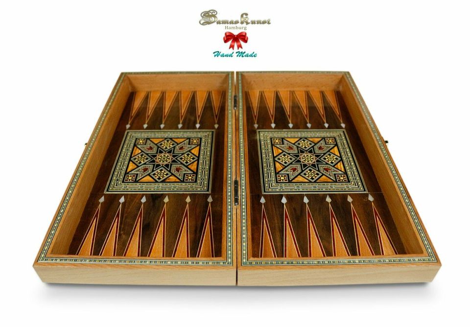 Neu 40 cm Holz Backgammon/Schachspiel/Tavla inkl.Steine&Figuren in Hamburg