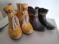 Stiefel Stiefeletten Gr. 40 gelb und blau braun keiner Absatz Nordrhein-Westfalen - Wesel Vorschau