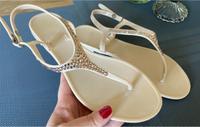 Damen Jelly Gummi Sadalen Zehentrenner Gr.37 Strass Beige Pink Nordrhein-Westfalen - Rheine Vorschau
