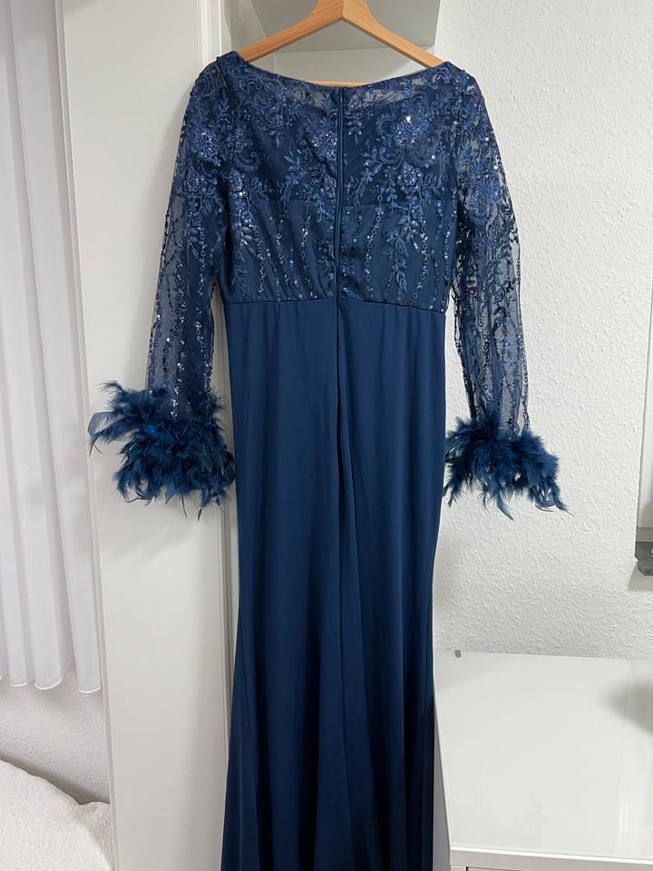 Abendkleid Abiye Elbise Stretch Kleid langarm mit Pailetten in Essen