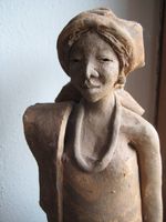 Skulptur getöpfert Figur Keramik Ton ähnlich Paul Gaugin Mulattin Bayern - Grafing bei München Vorschau