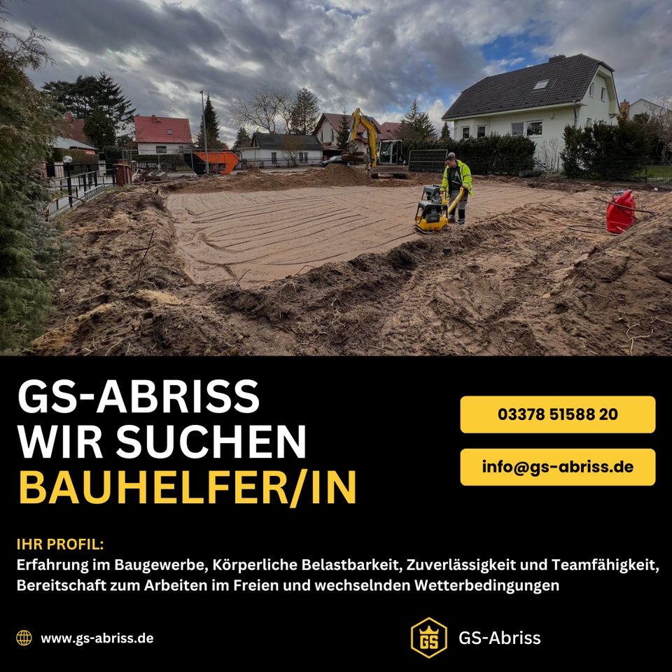 Bauhelfer (Vollzeit) für Abrissunternehmen gesucht - Standort Berlin Lichtenberg in Berlin