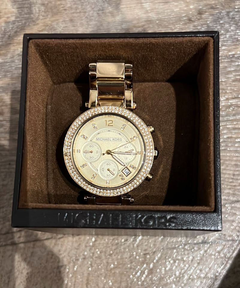 goldene Michael Kors Damenuhr Chronograph Edelstahl in Nürnberg (Mittelfr)