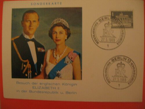 Sonderkarte ungel., BESUCH KÖNIGIN ELISABETH II 27.05.1965 Berlin in Bielefeld