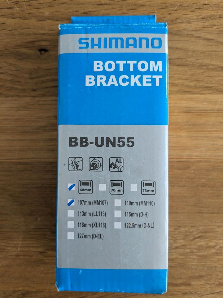 Shimano Tretlager 4 Kant Englisch BSA BB-UN55 68mm 107mm in Berlin