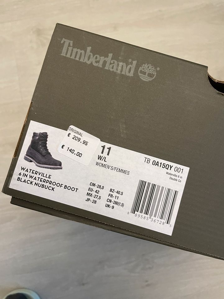 Timberland Boots Waterville schwarz Größe 42 NEU UVP 209€ in Mettmann