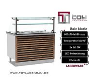 Bain Marie, Heiße Theke, Wärmestation, Warmhaltebecken, Gastronomie, Wärmebehälter, Speisewärmer, Bain-Marie Theke, Speiseausgabe, Ablasshahn, Wasserbad, Edelstahl, Warmhaltetheke, Bain Marie Buffet Nordrhein-Westfalen - Herne Vorschau