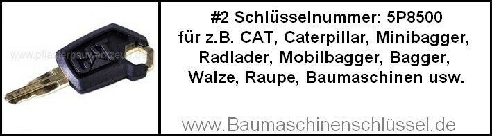 Pflasterbauwerkzeug, Baumaschinenschlüssel, Zündschlüssel Ersatzschlüssel  für Bagger, Minibagger, Mobilbagger, Kettenbagger, Radlader, Walze,  Gabelstapler, Stapler, Dumper, Trecker, Traktor, Schlepper, Cat, Atlas 201,  Bobcat D250, Cat, Caterpillar