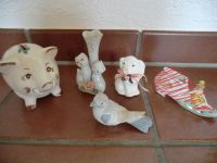 4xDeko Porzellantiere, Sparschein,Vase mit Katzen, Hund, Vogel Bayern - Großmehring Vorschau