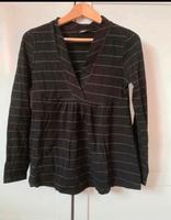 elegantes schwarzes Umstand Shirt Gr. M mit Nadelstreifen Brandenburg - Oberkrämer Vorschau
