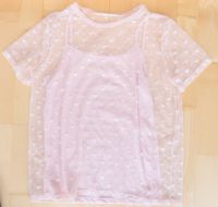 H&M Doppel-Shirt Träger-Top Tüll Herzen Herz rosa T-Shirt 158 164 Bayern - Dietramszell Vorschau