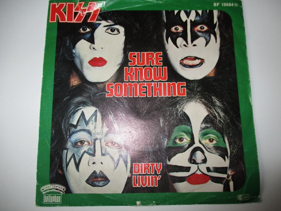 KISS Sure Know Something / Dirty Livin` 7" SIngle Vinyl in Glückstadt