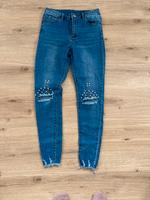 High Waist Jeans mit Perlen - Gr. S Bayern - Karlshuld Vorschau