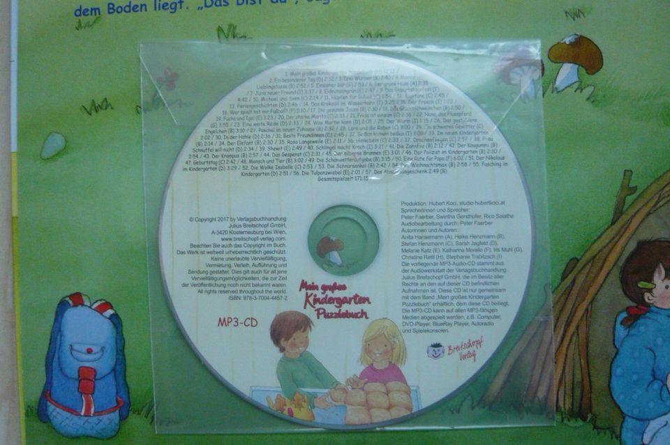 wie neu Mein großes Kindergarten Puzzlebuch mit MP3-CD in Düsseldorf