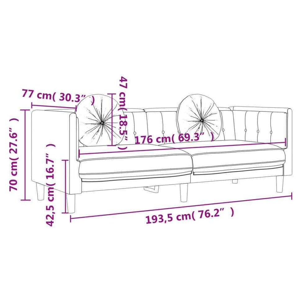 Sofa Kissen 3-Sitzer Dunkelgrau Samt Sofa Sofas Couch NEU in Weilburg