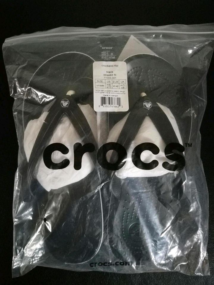 Crocs Crocband Flip 41-42 black schwarz NEU OVP in München