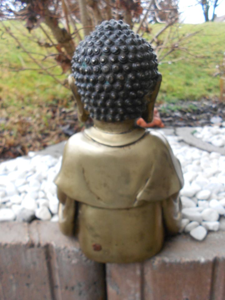Buddha Bronze 25cm 3,2kg China Tibet Nepal Meditation in Hergensweiler