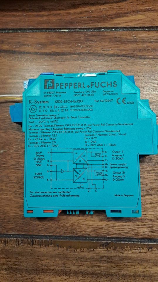 PEPPERL & FUCHS KFD2-STC4-Ex120 HART Transmitter in Venningen