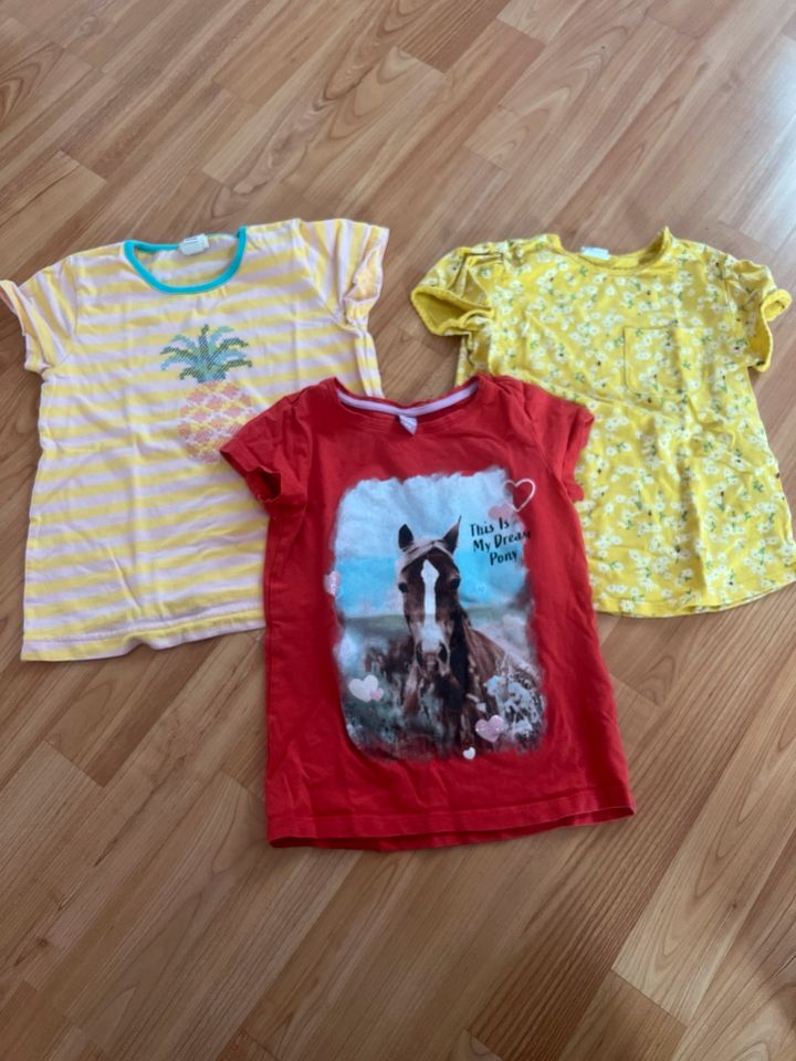 3 Shirts Mädchen 104 in Wölfersheim