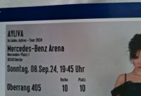 Ayliva Ticket Berlin 08.09.2024 Oberrang 405 Reihe 10 Niedersachsen - Zetel Vorschau