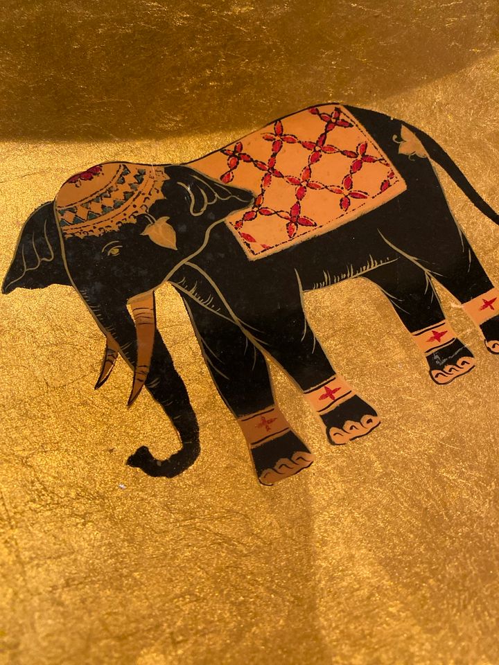 Teller Elefant Gold Blattgold in München