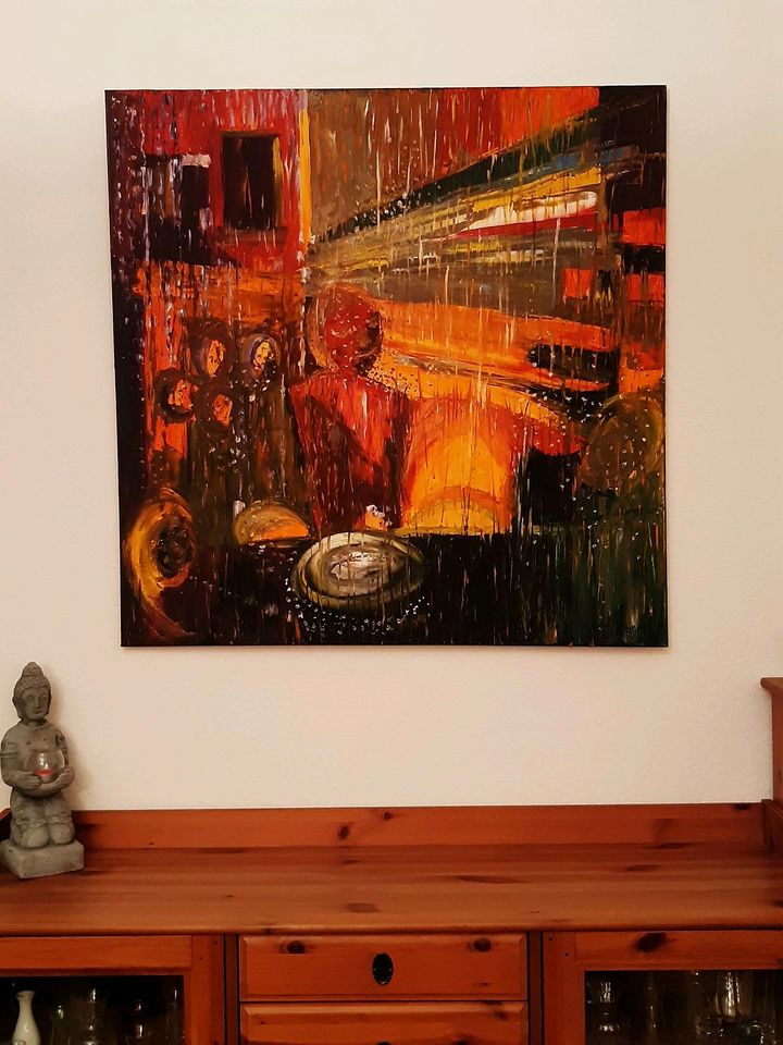 Außergewöhnliches Bild, handgemalt, Acryl auf Leinwand 1x1m in Hamburg