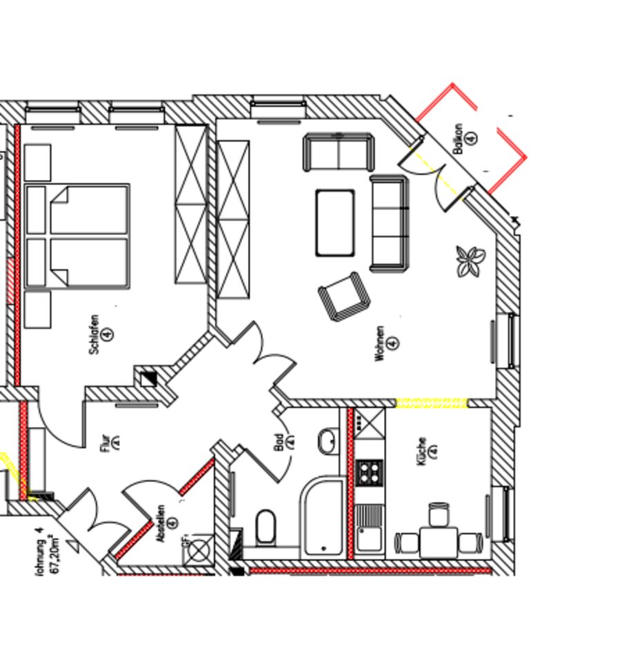 *MÖBLIERTE* 2-Zimmer-Wohnung, Bad mit Wanne, Balkon in Leipzig