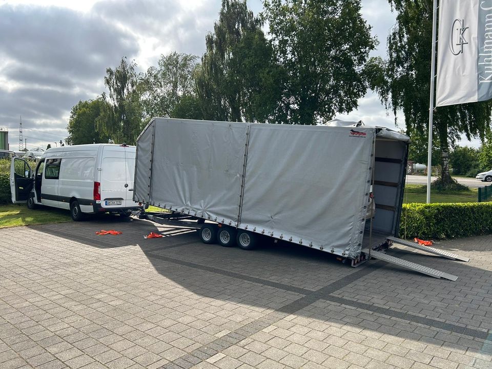 Pkw Transporter Anhänger Trailer 3.5t geschlossen Plane mieten in Borken