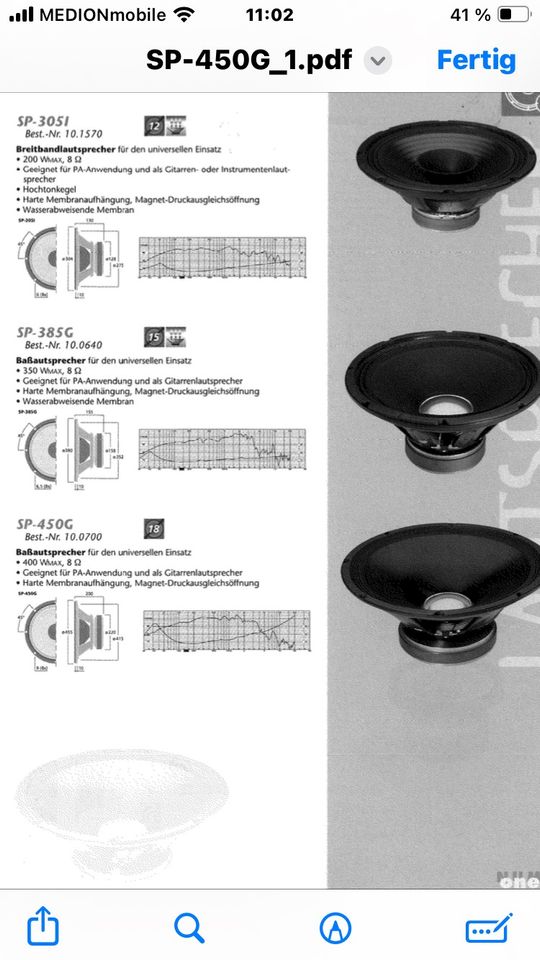 Monacor SP 450G 2 x Monster Woofer Subwoofer Lautsprecher Bass in Landau in der Pfalz