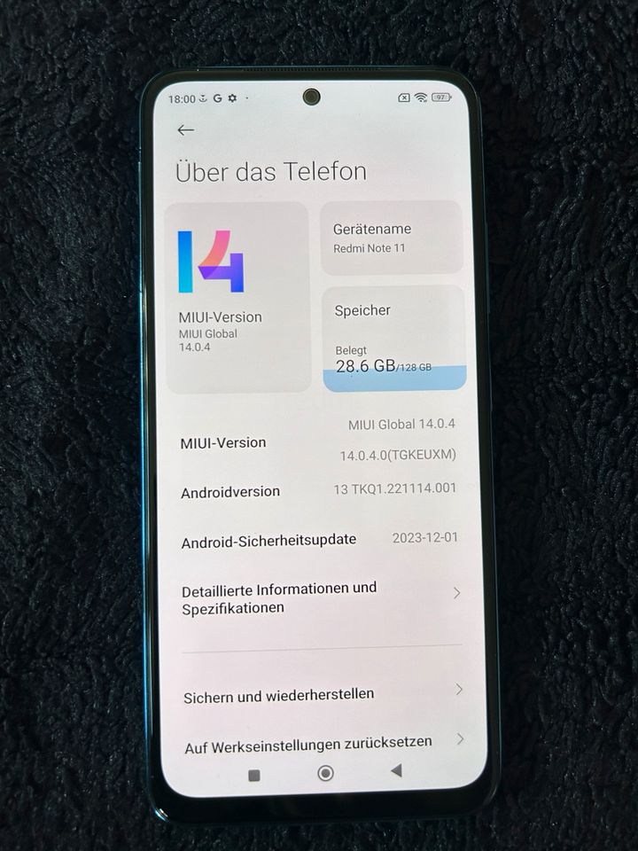 Handy Redmi Note 11 mit MIUI 14 KEINE GEBRAUCHSPUREN , DUAL SIM in Bad Abbach