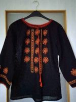 Bluse Tunika Boho Leinenstruktur schwarz Stickerei 40.42 Nordrhein-Westfalen - Lüdenscheid Vorschau