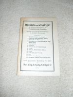 Botanik und Zoologie, Antiquariats-Katalog von 1935, M. Weg Brandenburg - Wandlitz Vorschau