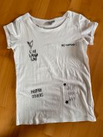 stylisches Damen T-Shirt weiß mit Druck & Applikationen Gr. S Rheinland-Pfalz - Betzdorf Vorschau