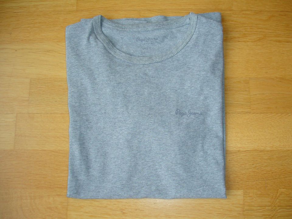 T-SHIRT Oberteil Herren Kurzarm grau slim von PEPE JEANS | Gr. M in Waiblingen