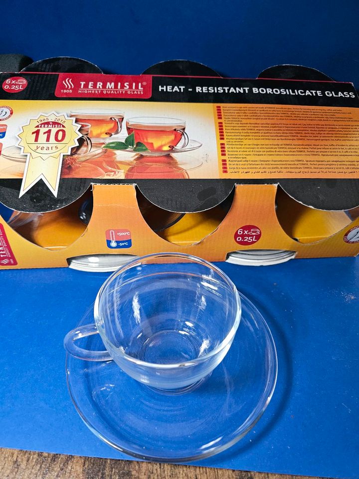 6 x Tasse mit Unterteller ca. 0,25 ml in Leipzig